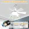 Socket Fan Light with Remote Screw in Ceiling Fan in Light Socket for Bedroom