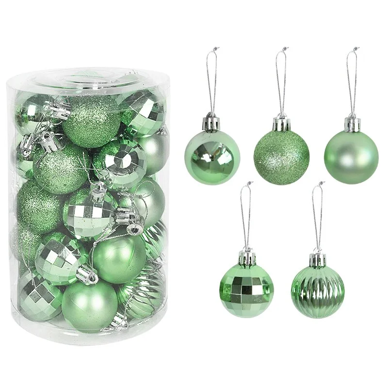 34pcs 4cm Christmas Tree Decorations Balls Bauble Xmas Party Hanging Ball Ornaments Christmas Decorations for Home New Year Gift