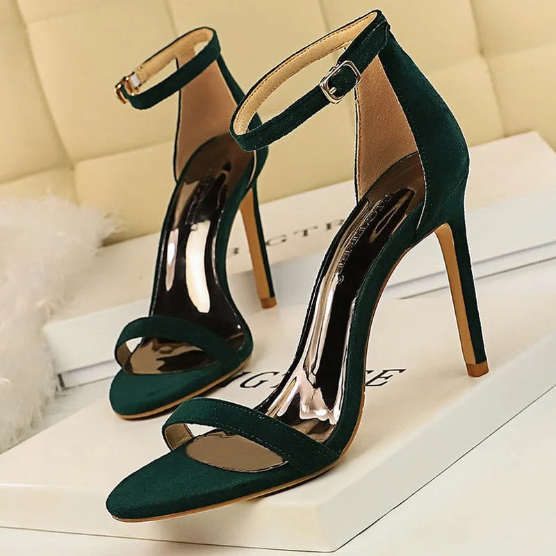 BIGTREE Shoes Summer High Heels Open Toe Women Pumps Stiletto Super High 10 Cm Ladies Shoes Fashion Women Sandals Party Shoes