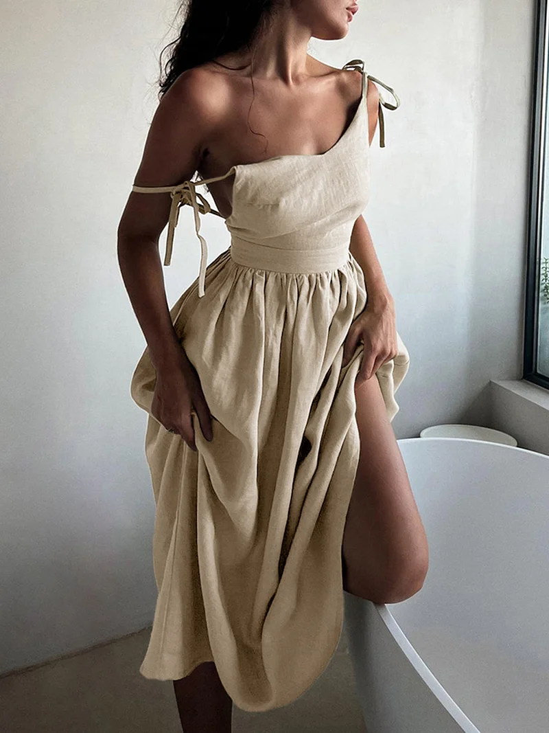 knee length dresses for ladies MALI Backless Maxi Dress - Summer maxi Dress main image 0