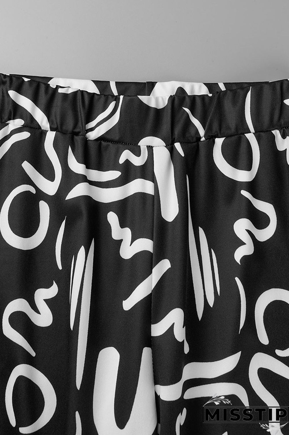 White Casual Print Patchwork Turndown Collar Long Sleeve Two Pieces