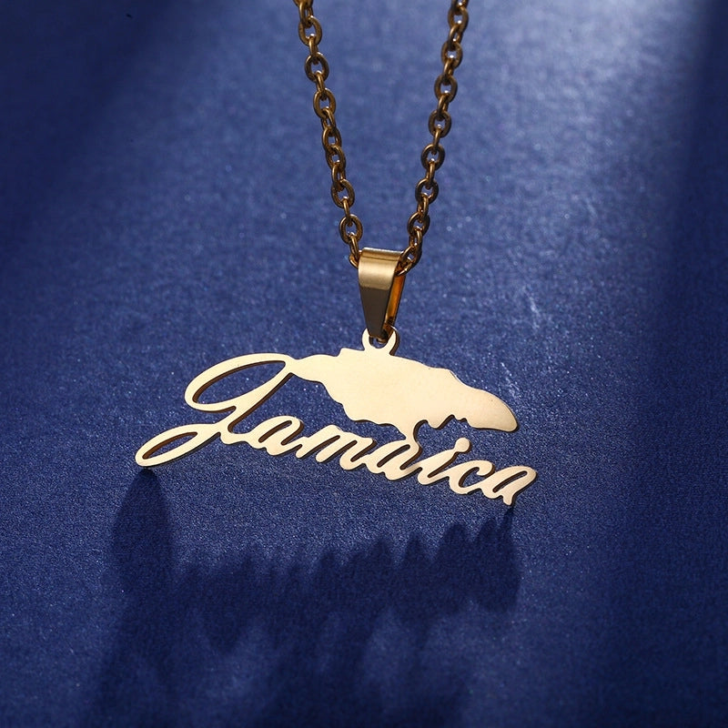 Fashion Geometric Stainless Steel Plating None 18K Gold Plated Unisex Necklace