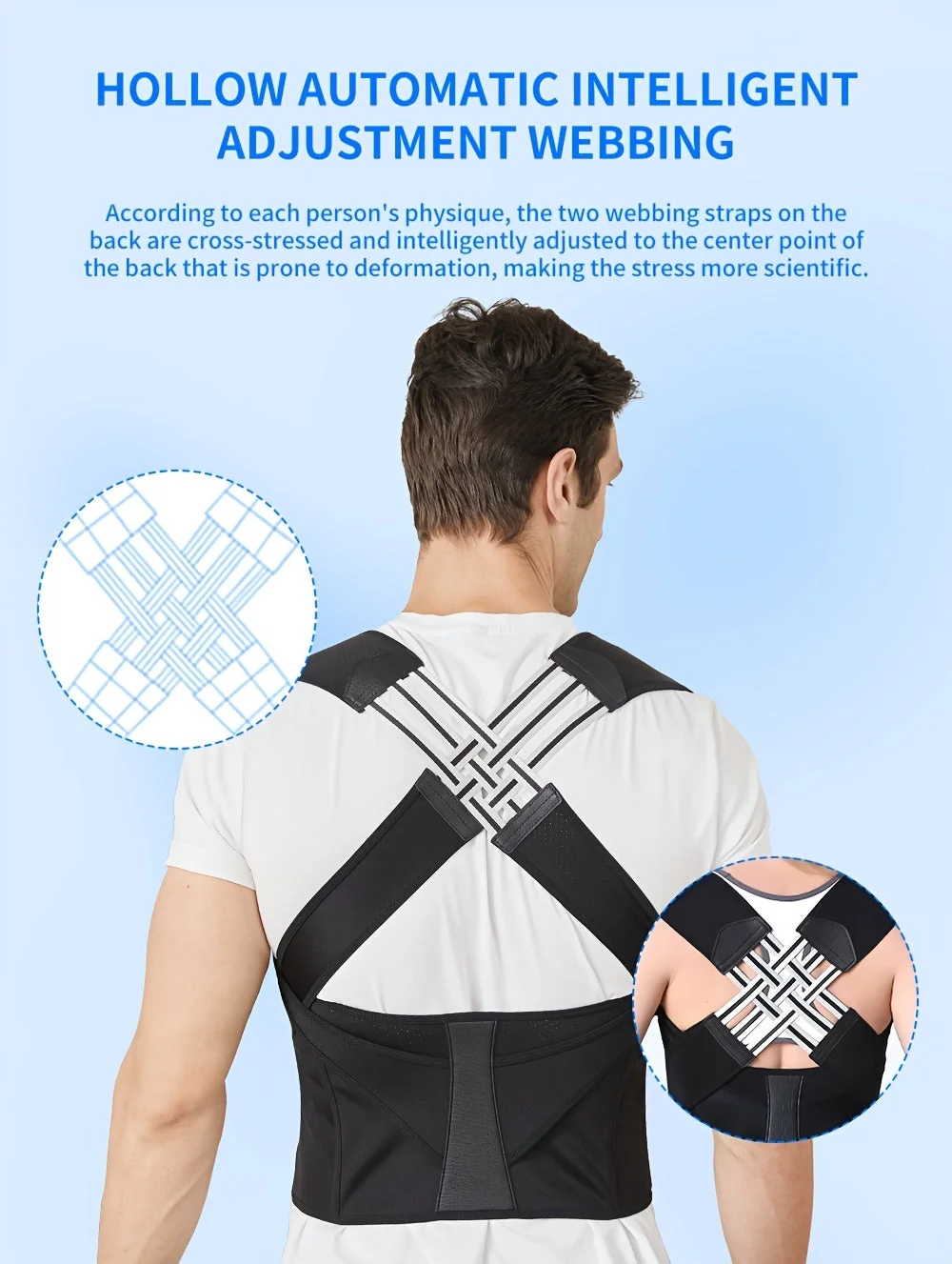 Posturo | Adjustable Back and Shoulder Posture Corrector (Unisex)