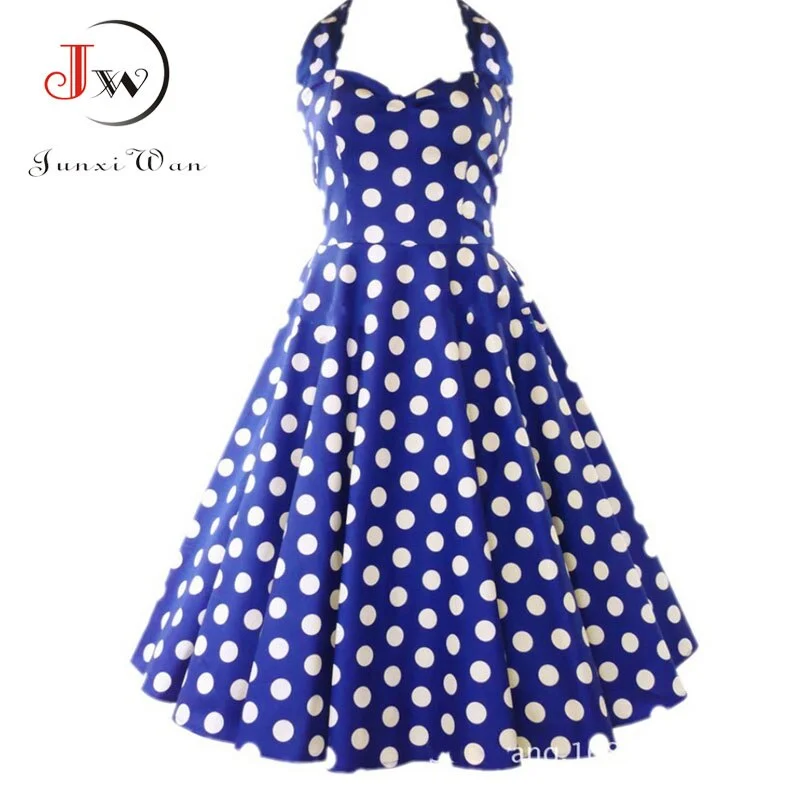 Women Summer Dress Print Floral Robe Retro Swing Casual Elegant Vintage 50s Rockabilly Dress Party Dresses with Belt Vestidos