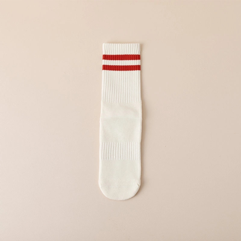 Autumn And Winter New Yoga Socks Solid Color Ladies Sports Socks Silicone Non-slip Terry Bottom Cotton Tube Socks Women