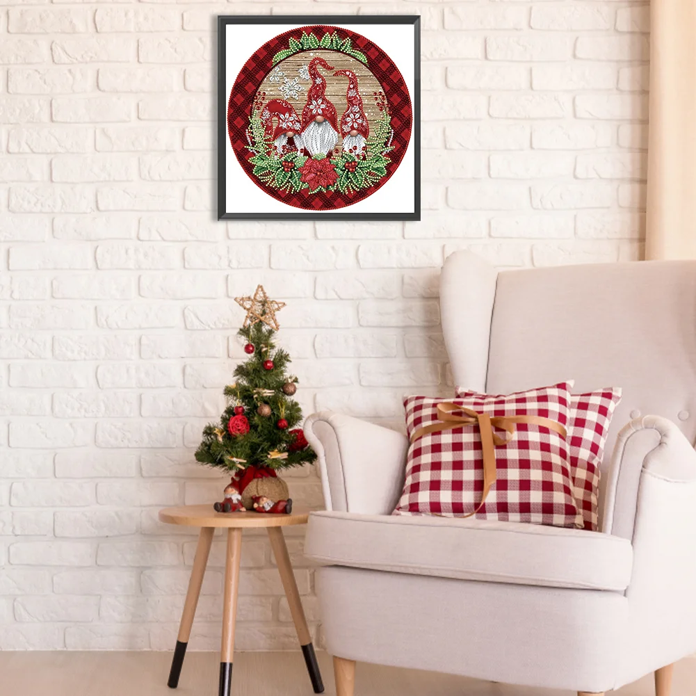 Diamond Painting - Partial Special Shaped Drill - Gnome(Canvas|30*30cm)