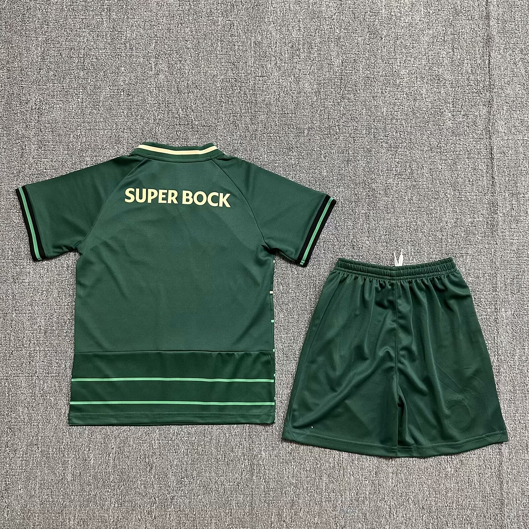 24/25 Sporting Lisbon Away Kids Kit Football Shirt Thai Quality