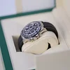 Rolex Cosmograph Daytona White Gold Mens Watch-116519LN Black Diamond Oysterflex