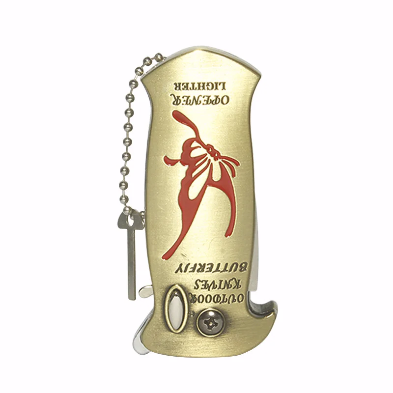 Knife-equipped windproof refillable lighter