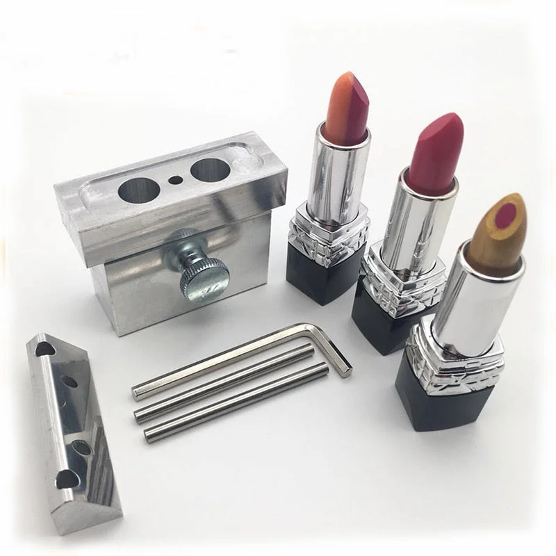 2/4/6/12 Cavities 12.1mm DIY Lipstick Aluminum Alloy Silver Mold Lip Rouge Balm Lipbalm Makeup Making Tool Fill Mould Only