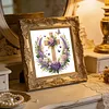Cross Wreath Special Shaped 5D DIY Partial Drill Diamond Painting Kits for Adults Beginners Home Decor Diamonds Paintings Gem Art 11.81 X11.81inch
