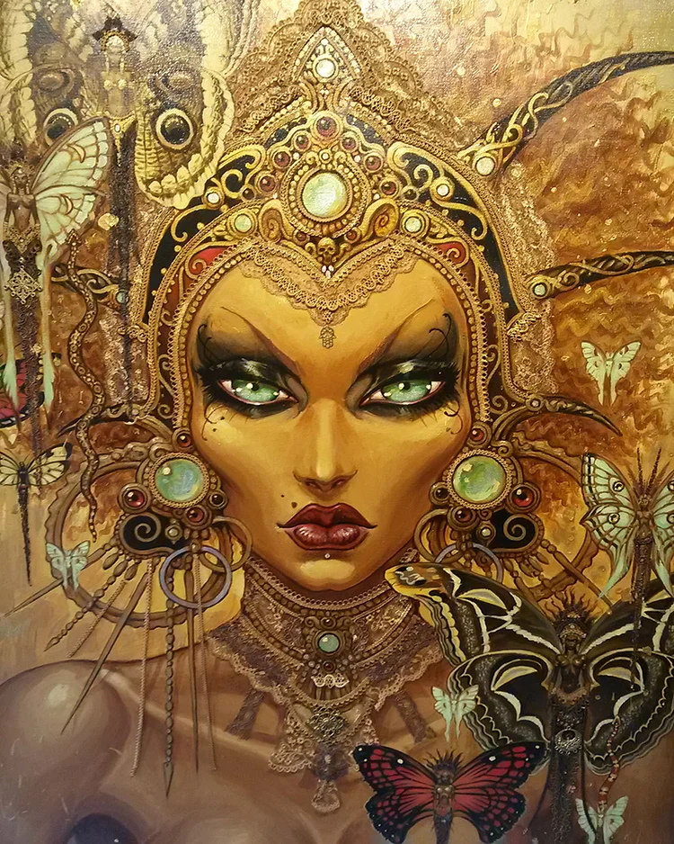 Cool Girl 40*50CM(Canvas) Full Round Drill Diamond Painting gbfke