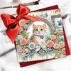 (US Local)6pcs Diamond Painting Greeting Cards DIY Diamond Art Cards Crafts (Cat Garden)