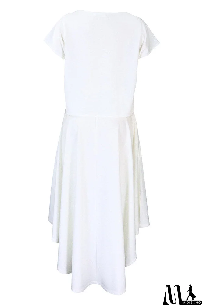 MidiSono - Red Knee Length A-Line Dress On Sale