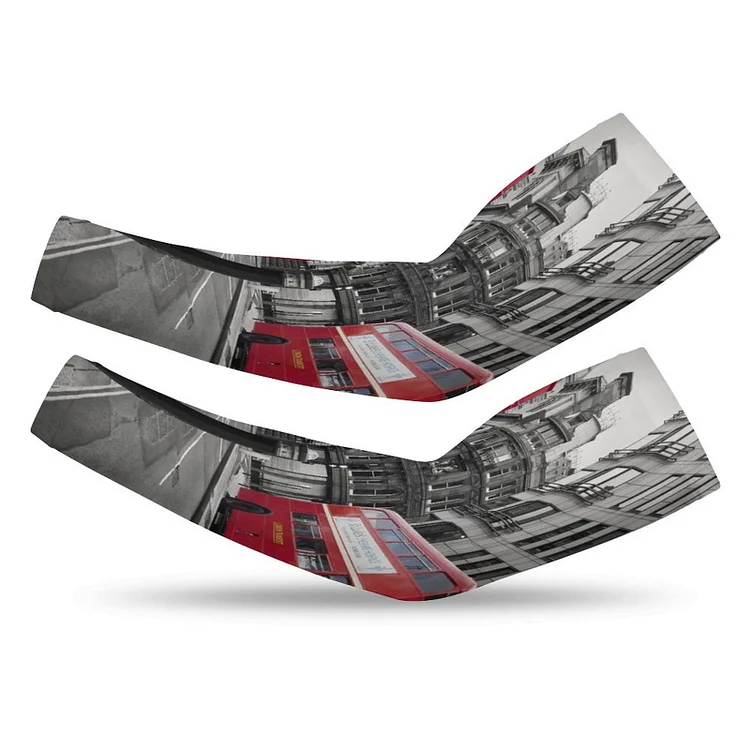 Cooling Compression Arm Sleeves LONDON TELEPHONE BUS  customized, personalized, gift