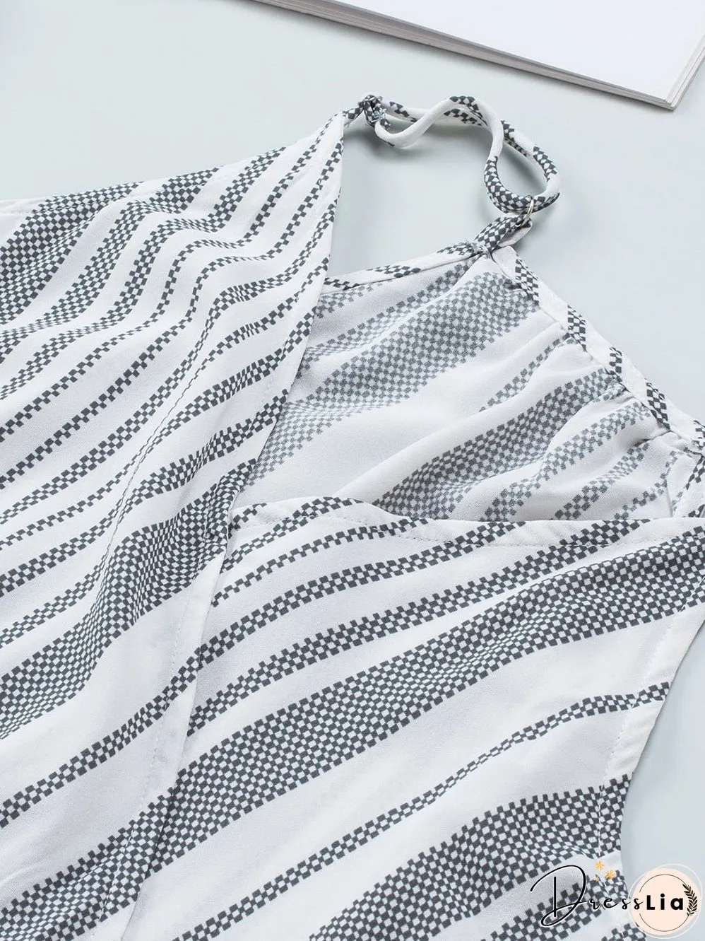 Slate Striped Draped Camisole