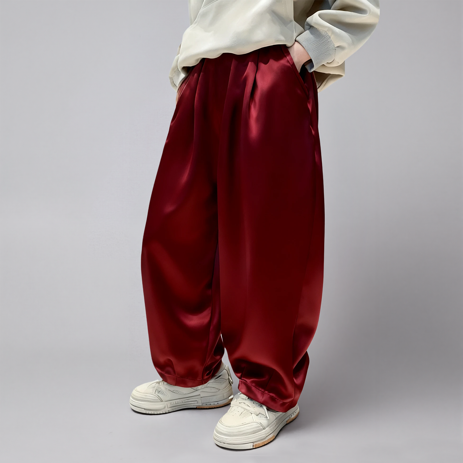 Chic Relaxed Silk Boys' Pants REAL SILK LIFE