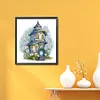 Daisy Cottage-14CT Stamped Cross Stitch 38*42cm/14.96*16.54in tapestrymarket