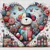 (Multi-Style) Love Shell Beach Colorful Town Cat Dog-11CT Stamped Cross Stitch 40*40/50*50cm