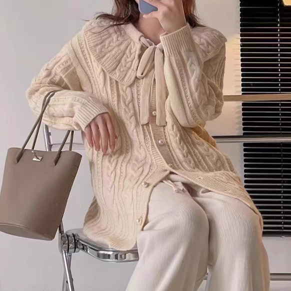 Chicfifth Sweater Women Winter Long Sleeve High Quality Autumn Vintage Top Knitted Cardigan