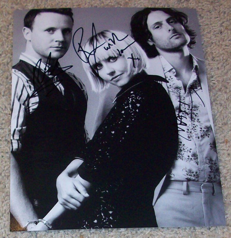 THE JOY FORMIDABLE SIGNED AUTOGRAPH 8x10 Photo Poster painting A w/PROOF RITZY BRYAN +2