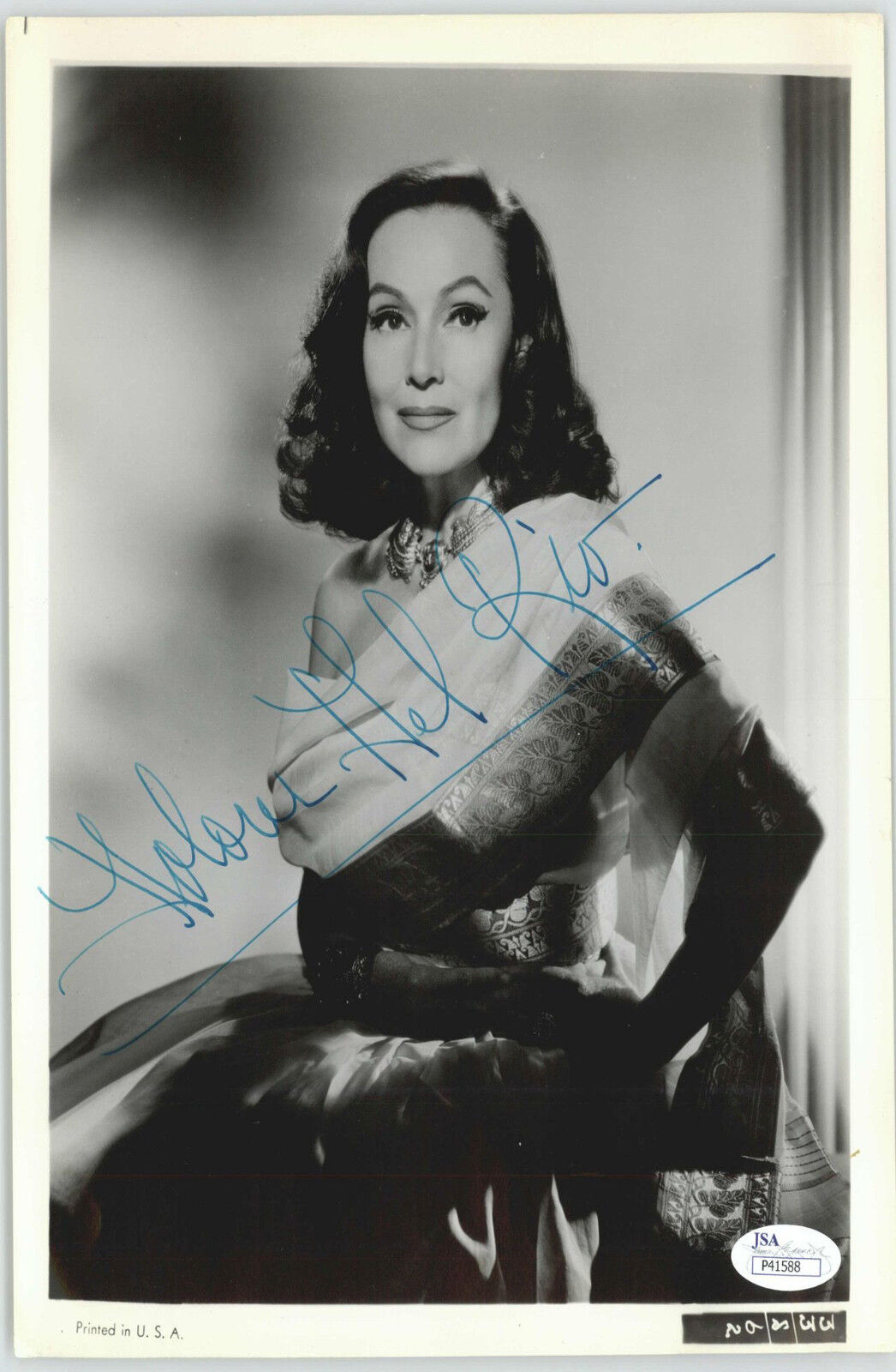 DELORES DEL RIO (DECEASED) AUTOGRAPHED SIGNED 8X10 JSA AUTHENTICATED COA P41588