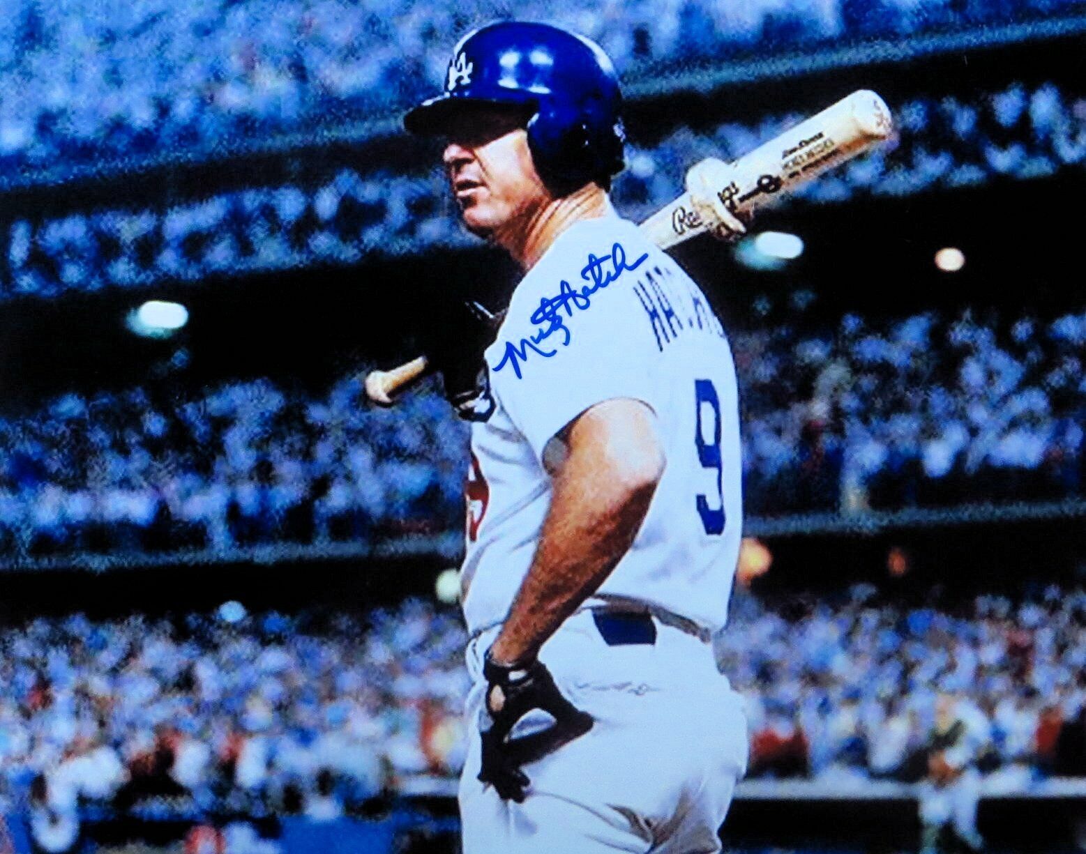 Mickey Hatcher Signed Autographed 11X14 Photo Poster painting Dodgers 1988 WS On Deck w/COA