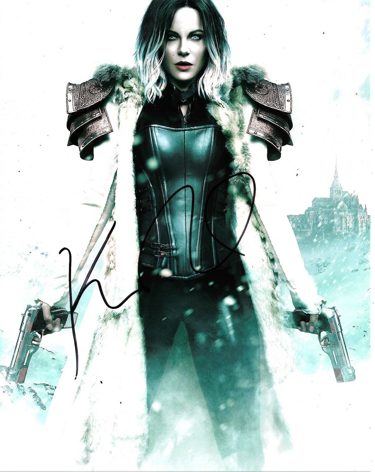 Kate Beckinsale Signed Underworld 10x8 Photo Poster painting AFTAL