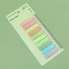 6 PACKS Morandi Colors Tearable 10in1 PET Index Post-it Note Sticky Student Ruler Office Reading Note Paper