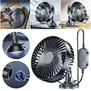 USB Single Head Car Fan 12V/24V with Suction Cup Windshield Desk Fan Auto Cooler