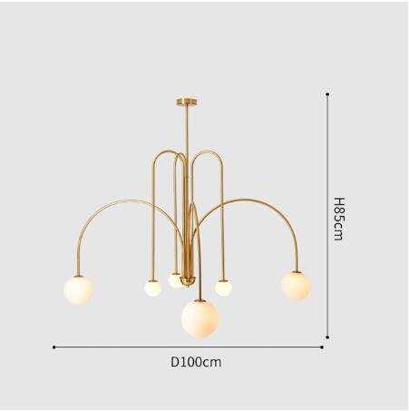 Nordic Post-modern Art Fountain Chandelier Lights Simple Living Room Dining Room Lamp Creative Personality Bedroom Cafe Clothing