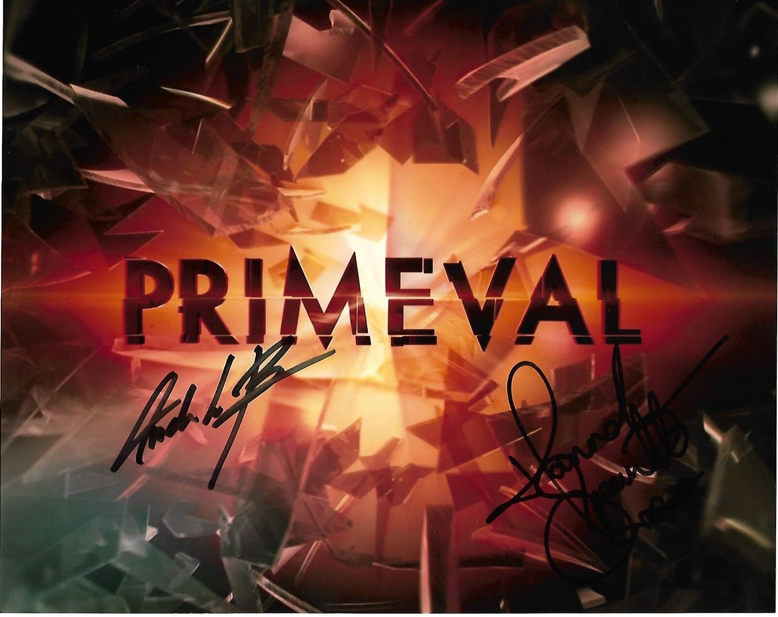 Primeval autographed 8x10 Photo Poster painting COA Andrew Lee Potts Hannah Spearritt