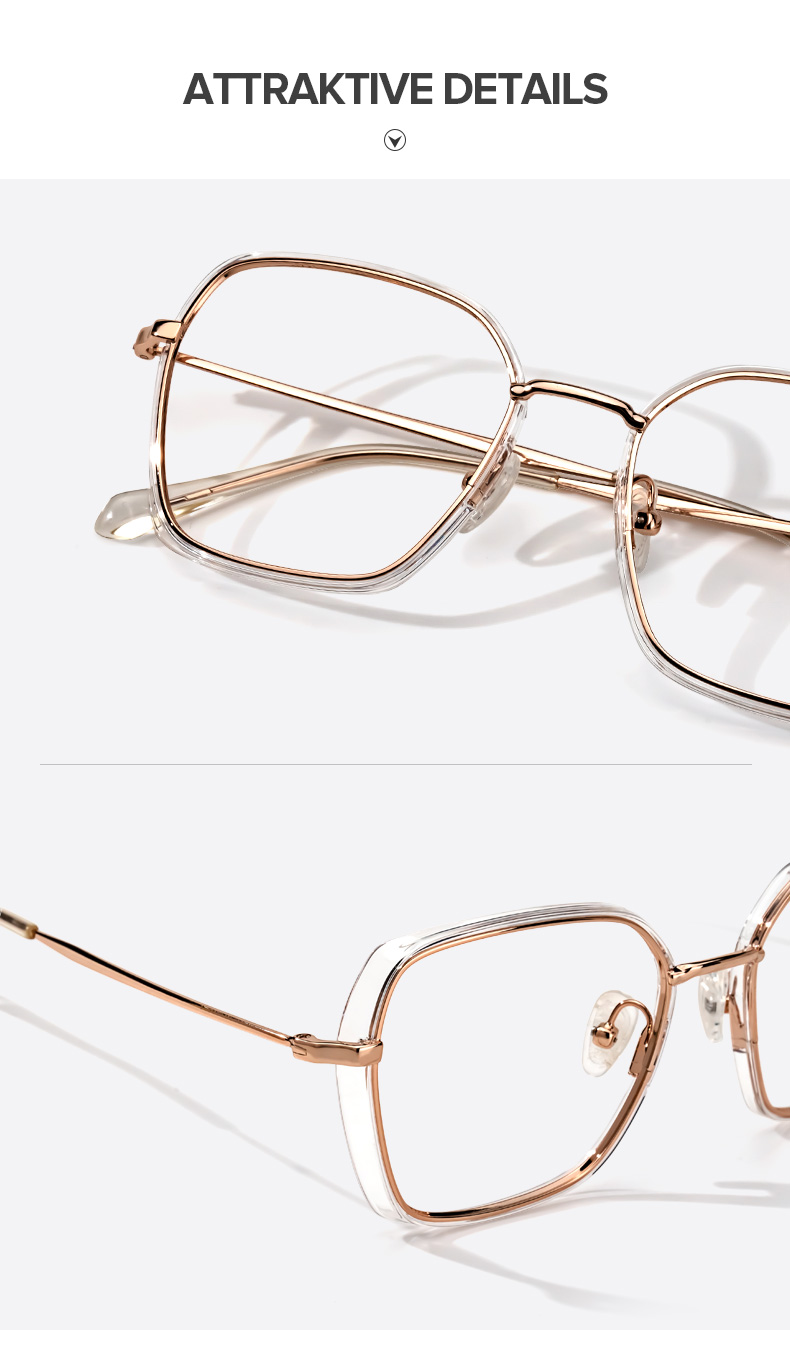 Natalee Gold Kristall Quadratisch Brille