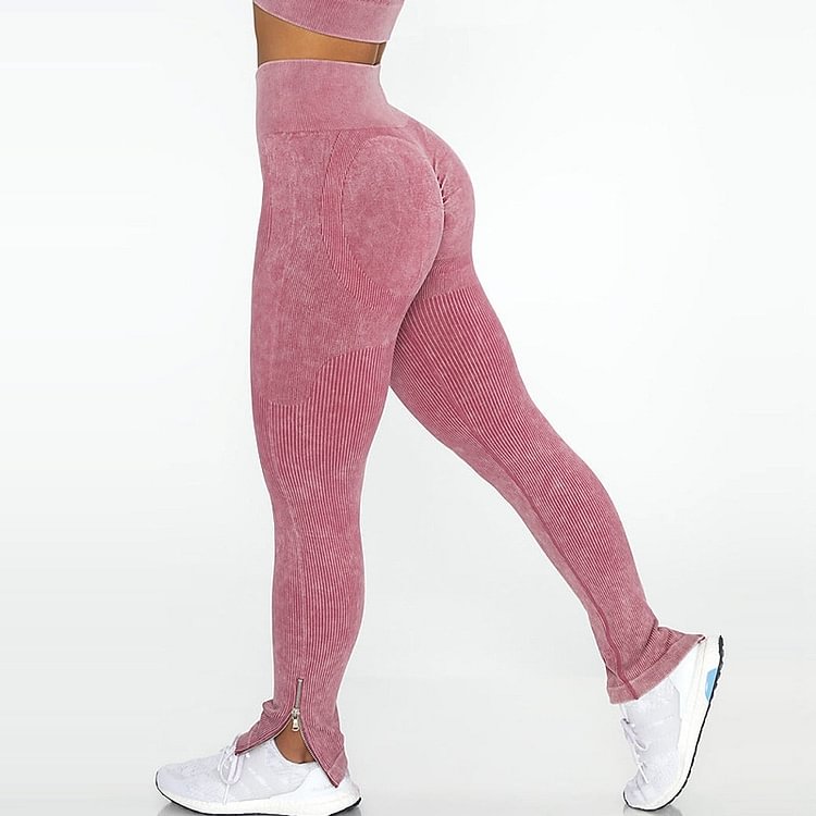 Women's Solid Color Split Leggings