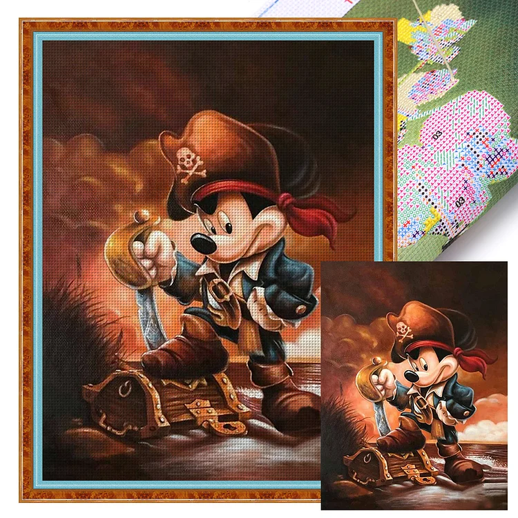 Disney Captain Mickey 11CT Stamped Cross Stitch 50*65CM