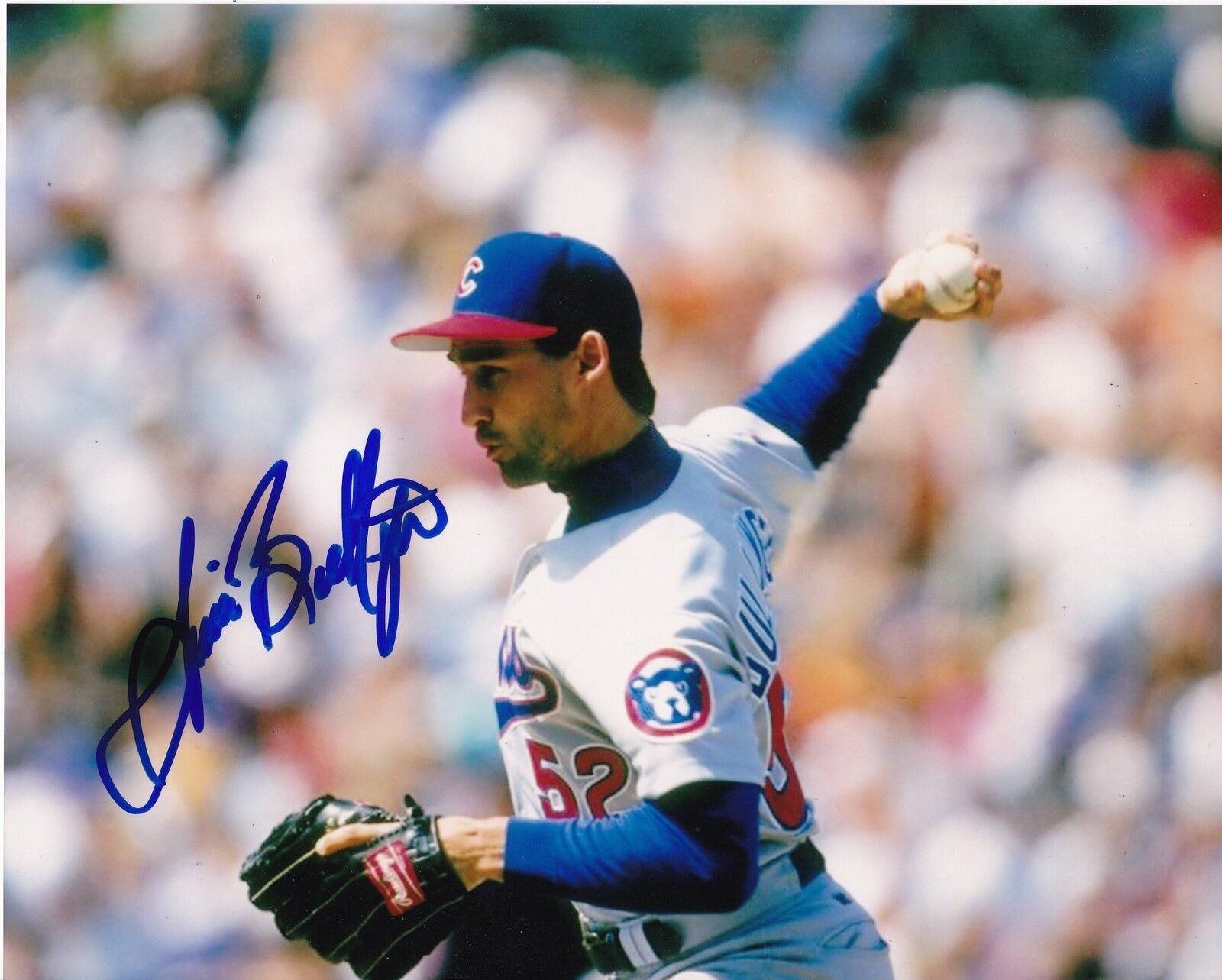 JIM BULLINGER CHICAGO CUBS ACTION SIGNED 8x10