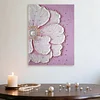 DIY Pearl Painting White Rose for Home Wall Decor with Frame(30x40cm)