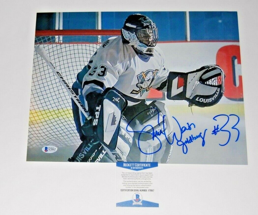 SHAUN WEISS signed (MIGHTY DUCKS) Movie 11X14 Photo Poster painting *Goldberg* BECKETT BAS #4