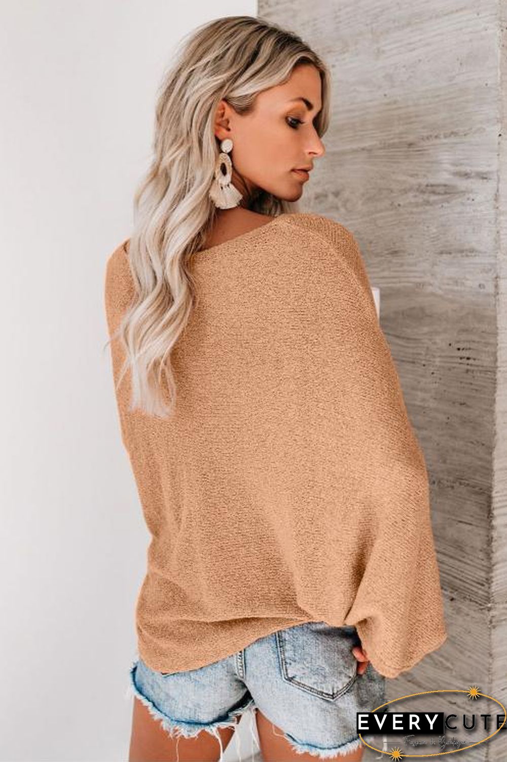 Nude Chillaxin&rsquo; Dolman Knit Sweater