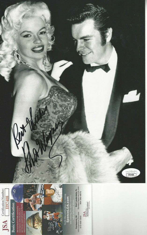 Actor Robert Wagner autographed 8x10 Photo Poster painting with Jane Mansfield  JSA Cert