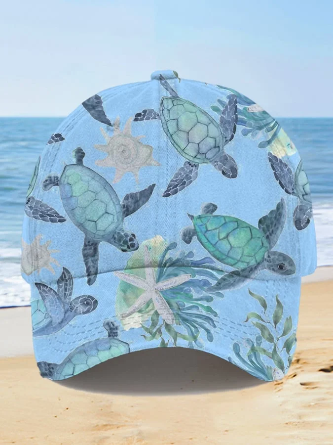 🔥Buy 3 Get 10% Off🔥Unisex "Hawaiian Sea Turtle" Print Hat
