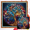 Glass Painting Tree Of Life - 18CT Counted Cross Stitch - 30*30cm - Natural