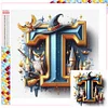 Diamond Painting -DIY Full Square Drill Harry Potter Letter T(35x35 CM)