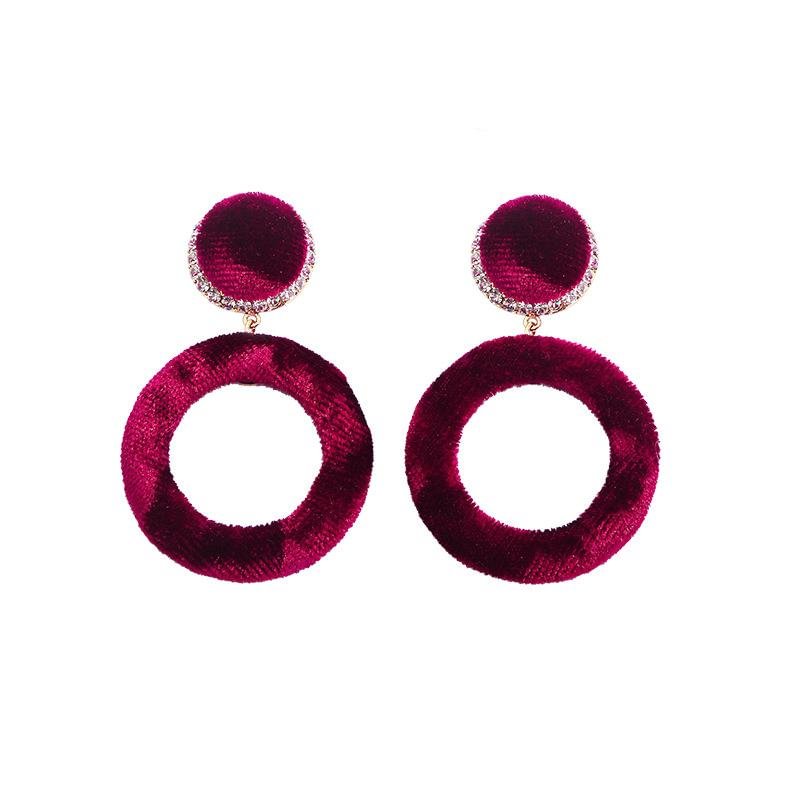 Vintage wine red lady Earrings