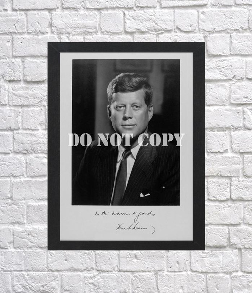 John F Kennedy JFK Autographed Signed Print Photo Poster painting Poster 3 A4 8.3x11.7