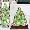 Diamond Painting Wooden Christmas Tree Desktop Ornaments for Xmas Table Office Home Decor