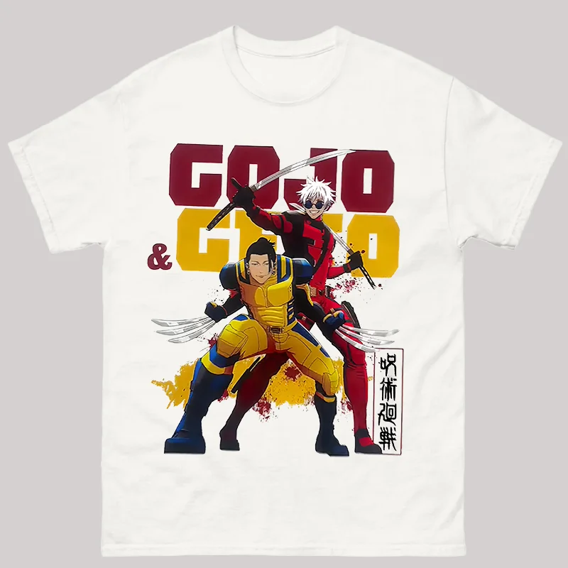 Gojo Geto Deadpool Wolverine Printed Men's T-shirt