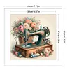 Flower Sewing Machine-11CT Stamped Cross Stitch 45*45cm/17.72*17.72in tapestrymarket