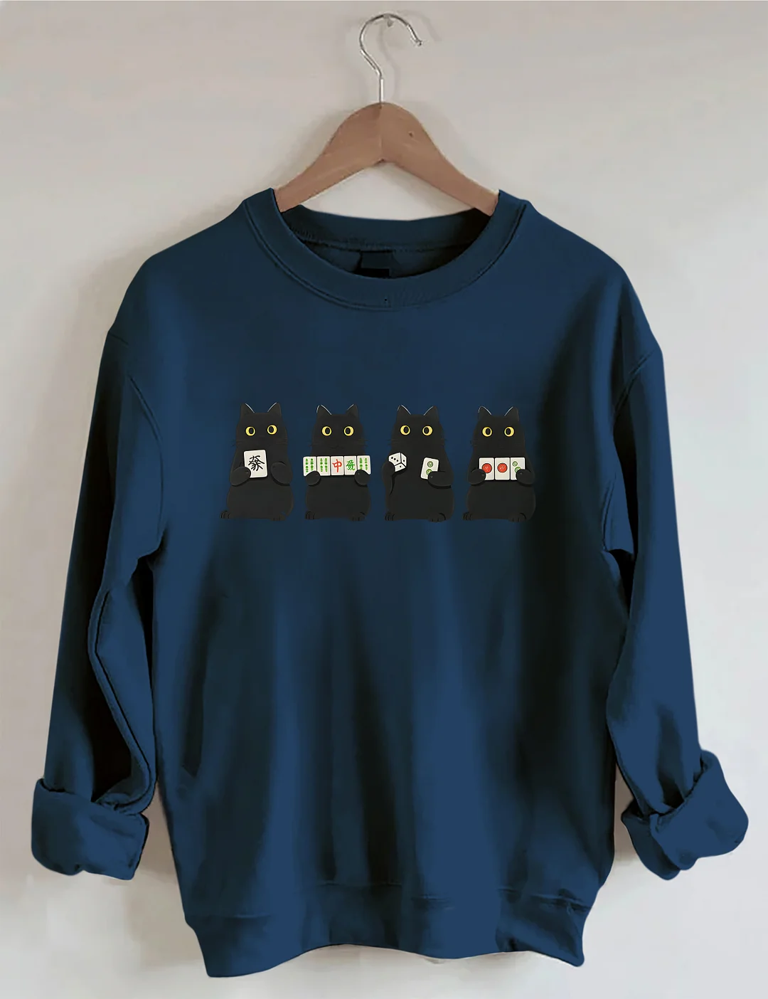 Mahjong Black Cat Sweatshirt