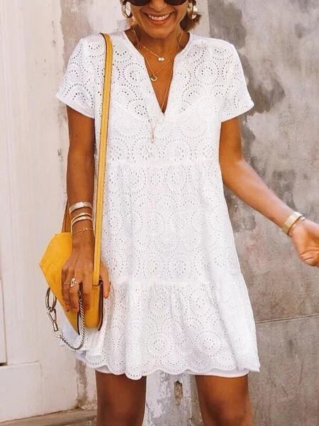 V-neck Lace Skirt